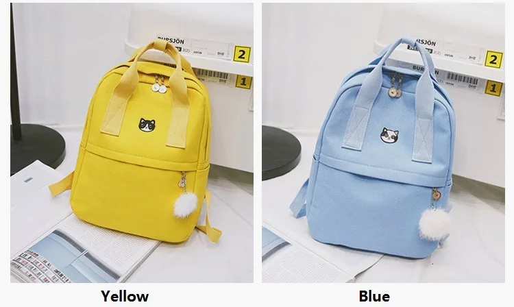 MJ Canvas Backpack Women Travel Bag Female Large Canvas Travel Backpack Fashion School Bag for Teenage Girls (2)