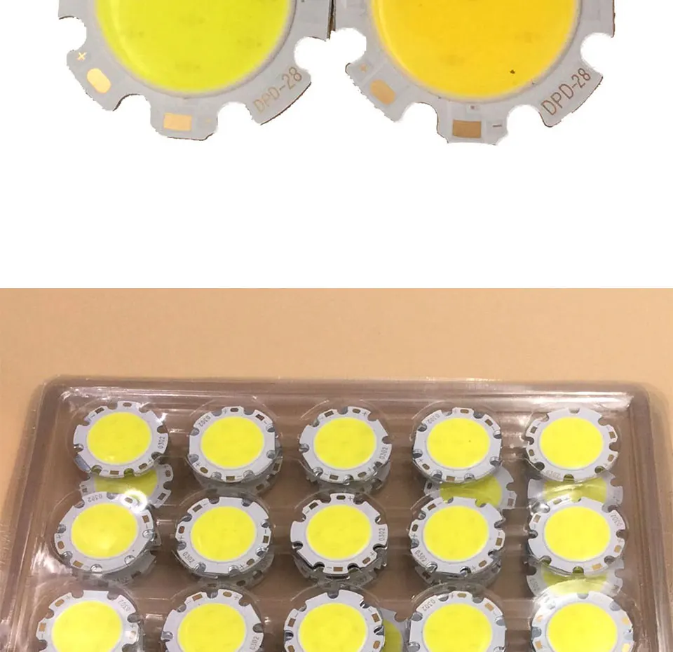 Round COB LED Chip On Board Light Source 28mm Diameter for Spotlight Downlight DIY LED Lamp Bulbs (5)