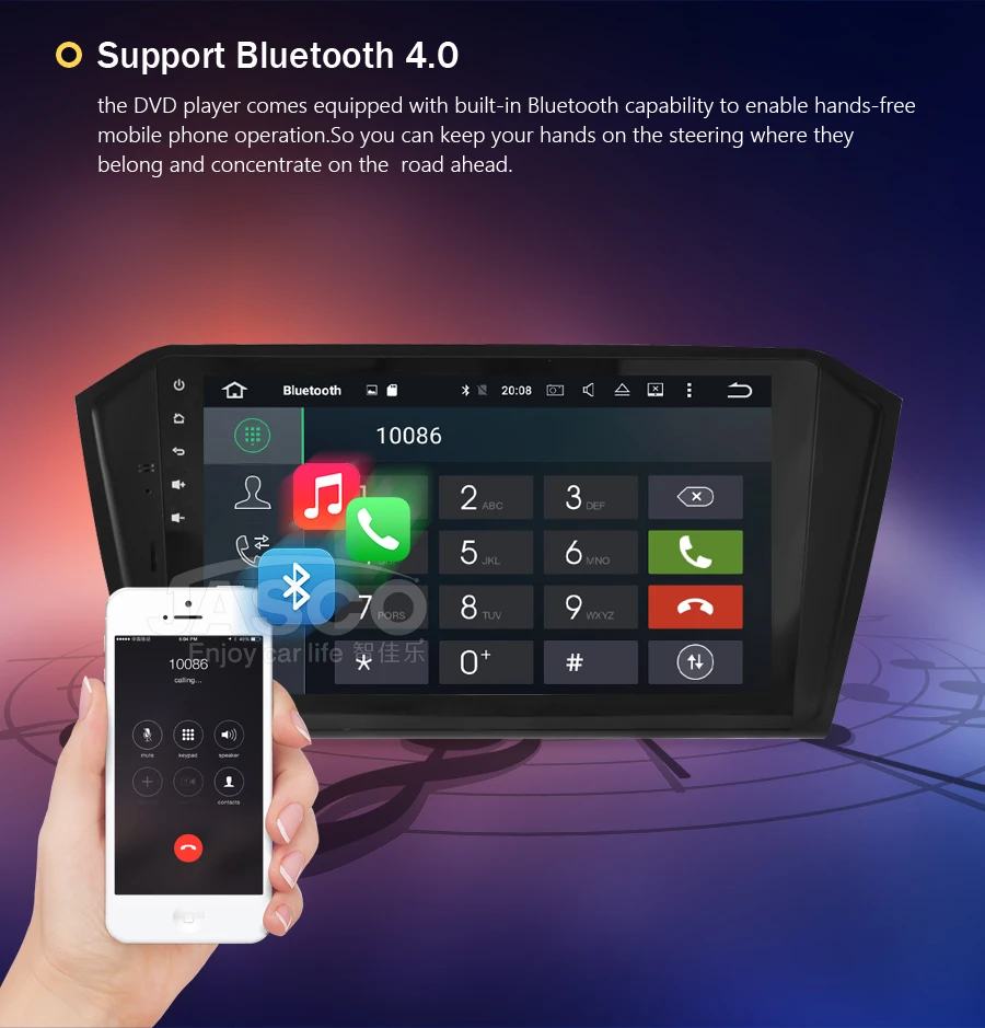 Perfect Android 8.0 Car DVD Player GPS Glonass Navigation For Volkswagen Passat Magotan 2015-2017 Auto  Radio RDS Audio Video Stereo 9