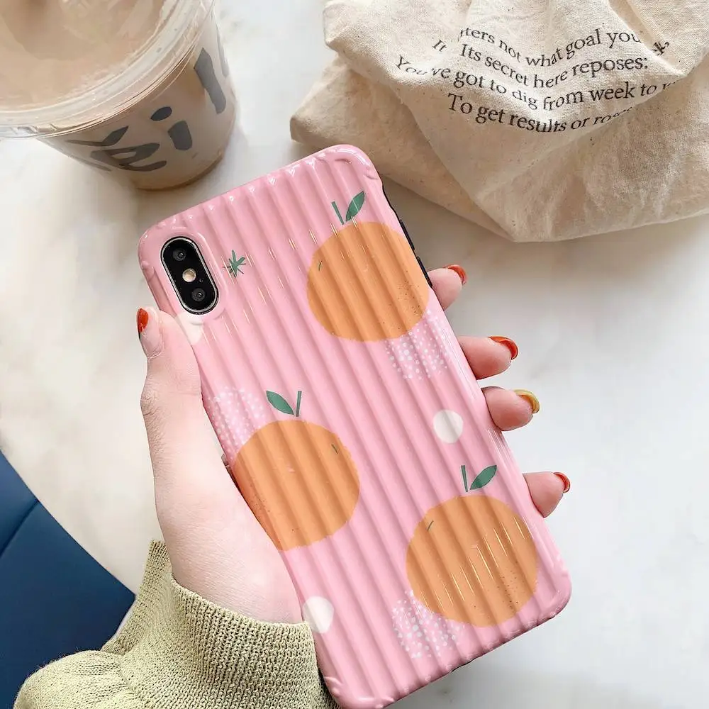 

Cartoon orange IMD Soft Case for iPhone 6 6Plus 6s 6sPlus 7 7plus 8 8Plus X Xs XR XsMax Phone Cover Coque Shell Fundas Capas