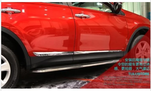 Chrome door Side Molding Trim 4pcs For 2013 2014 Toyota rav4