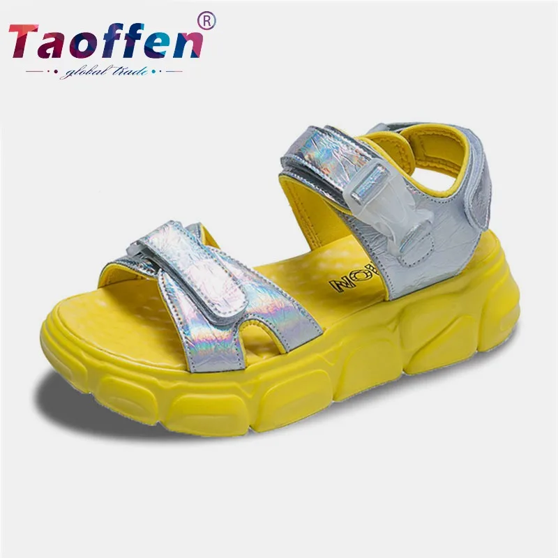 

Taoffen 4 Colors Daily Fashion New 2019 Spring Young Ladies Outdoor Sandals Summer Beach Shoes Women Sports Footwear Size 35-39