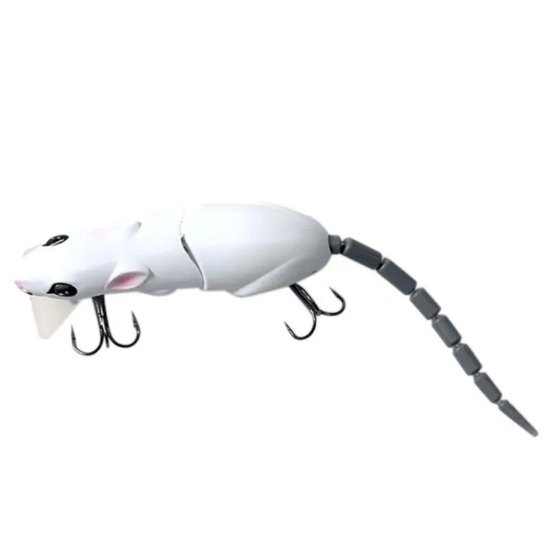 

8.5cm Artificial Bait False Mouse Shape Multi Joint Casting Lure Fishing Accessories With 2 Treble Hooks