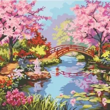 Нарисуйте картину по номерам, пейзаж, живопись на холсте, настенная живопись в спальне, Раскраска по номерам, акрил, 40X50 см, AOP003