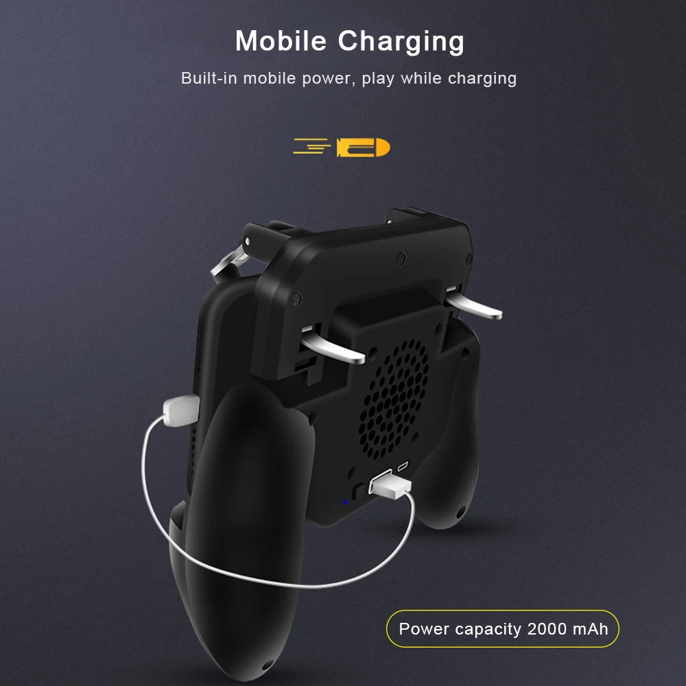 

High quality L1R1 Fire Shooter Handle Remote Console Game Players Mobile Phone with Gamepad Joystick Controller For PUBG Game