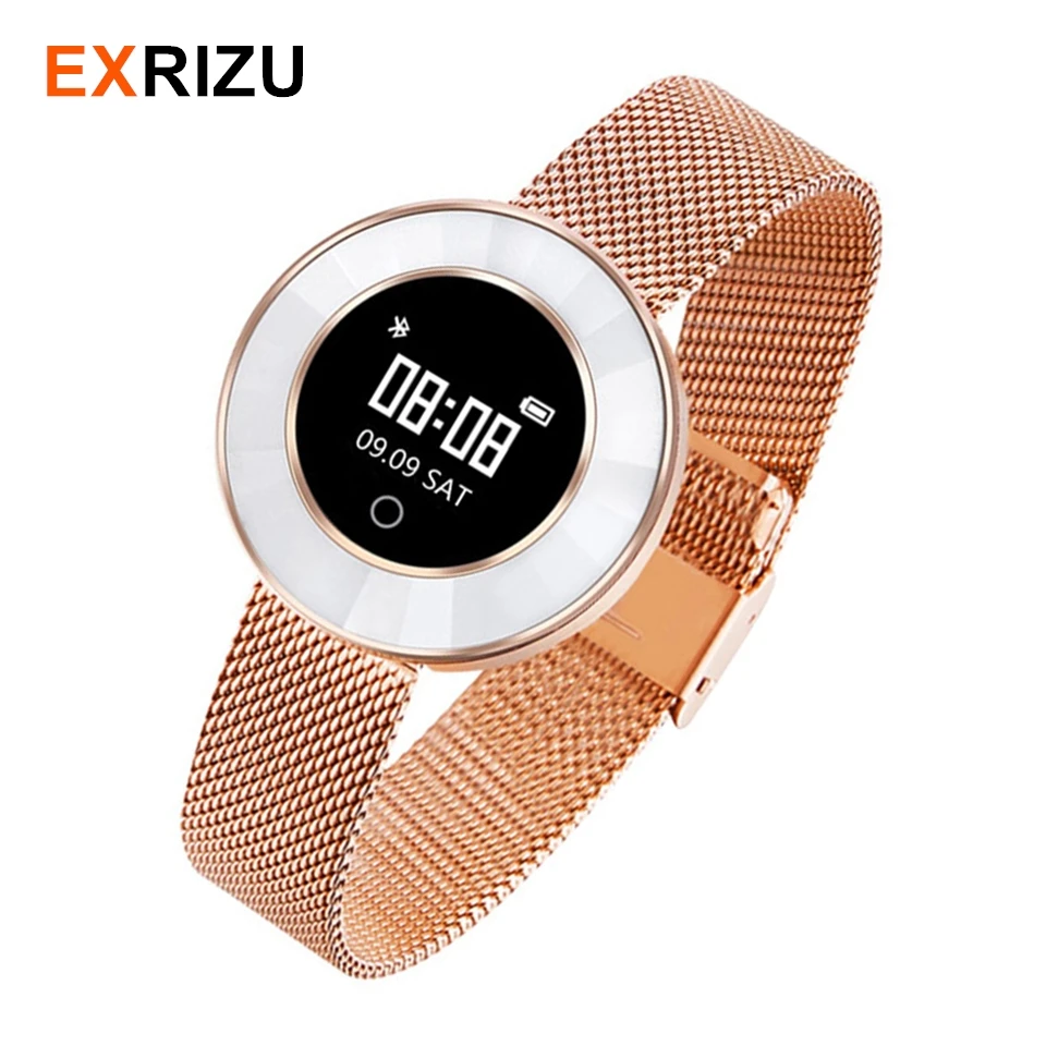 

EXRIZU X6 Women Smart Band Heart Rate Monitor Pedometer IP68 Waterproof Smart Bracelet Long Standby Bluetooth Wristband for Girl
