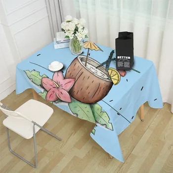 

Ins Creative Summer Cool Drink Table Cloth Wedding Birthday Party Table Cover Rectangle Desk Cloth Wipe Covers