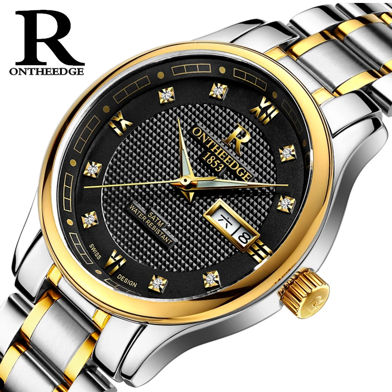 

ONTHEEDGE Fashion Mens Watches Top Brand Luxury Automatic Mechanical Watch Men Waterproof Sports Watches Man Relogio Masculino