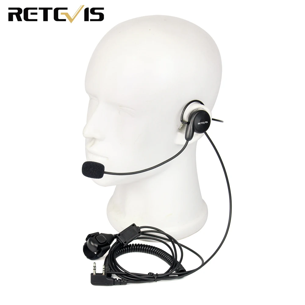 Retevis 2 Pin микрофон для наушников палец PTT гарнитура для Kenwood BAOFENG UV-5R BF-888s Retevis H777 TYT радиолюбителей наушники для портативной рации