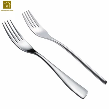 

Stainless Steel Party Tableware Fork Fruit Snack Salad Dinner Lunch Dessert Forks Aparelho De Jantar Luxury Dinnerware LKF112