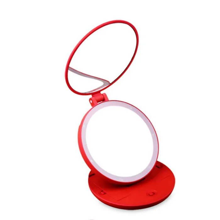 

Lady Beauty Foldable 5x Magnification Portable Makeup Mirror LED Light Cosmetic Mirror
