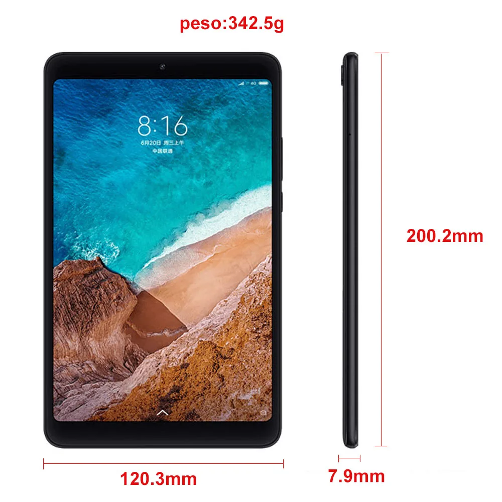 Планшет Xiaomi Mi Pad 4 8 дюймов mipad Восьмиядерный процессор Snapdragon 660 32 ГБ/64 ГБ 1920x1200 FHD 13.0MP