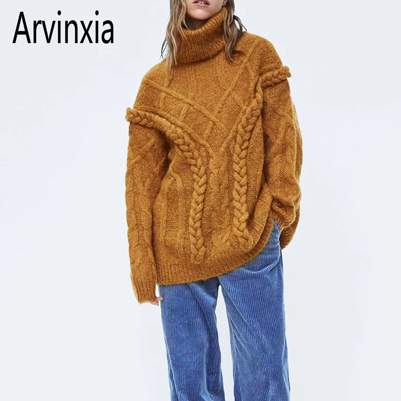 Arvinxia ZA модные однотонные женские свитера с перекрещивающимися ремешками Новые