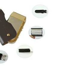 Электрическая Золотая перезаряжаемая бритва электрическая Мужская бритва