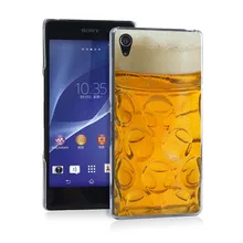 Fun Beer Pattern Pretty Funny UV Black Bag Case For Sony Z2