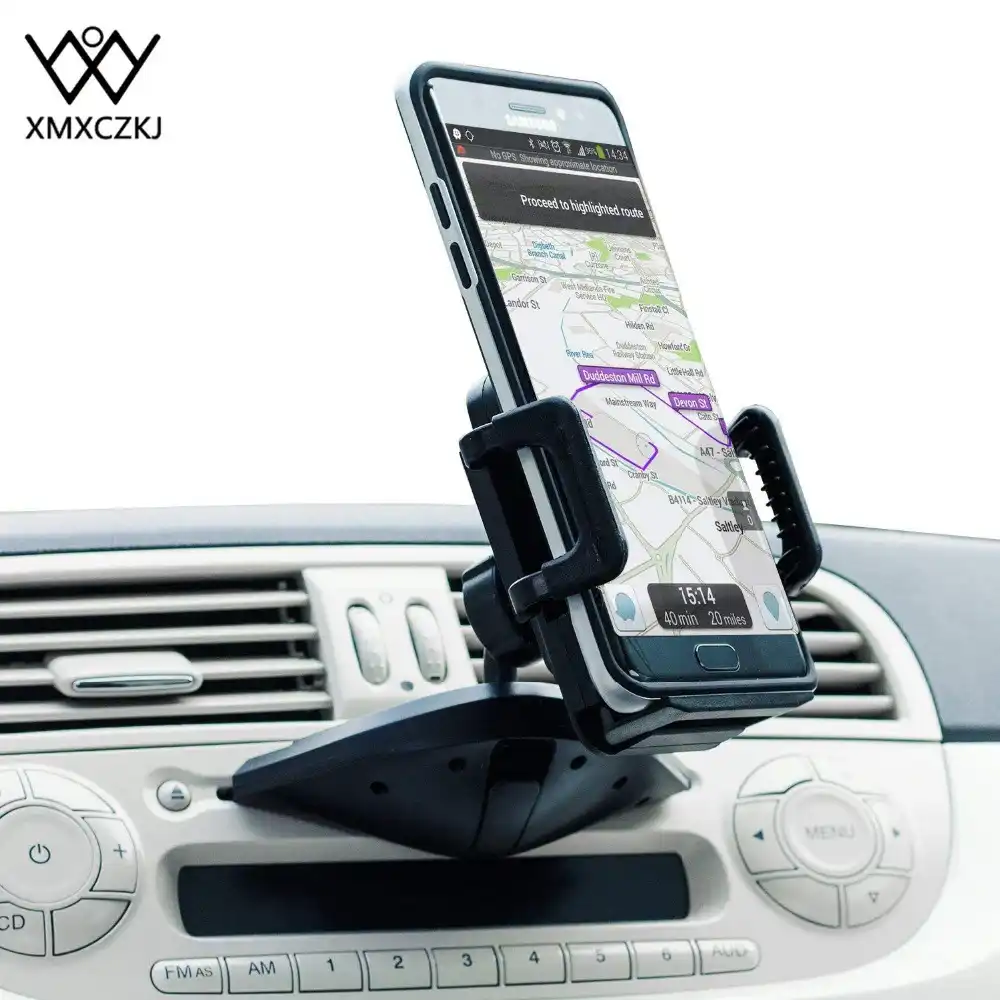 cd player phone mount