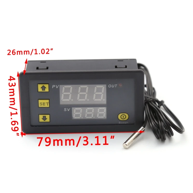 

10A 12V LCD Digital Temperature Controller Temp Sensor Thermostat Control Relay