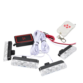 

Wireless RF Remote control Led car light 4x4 led flash truck driving fog light lamp POLICE FIREMAN Emergency warning strobe Led