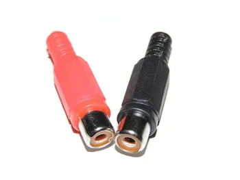 

20 pcs Solder RCA female socket Jack Audio Video Connectors Red and black Plastic Handle