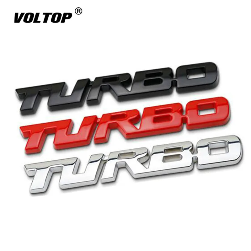 

3D Car Sticker Metal TURBO Emblem Body Rear Tailgate Badge For Ford Focus 2 3 ST RS Fiesta Mondeo Tuga Ecosport Fusion