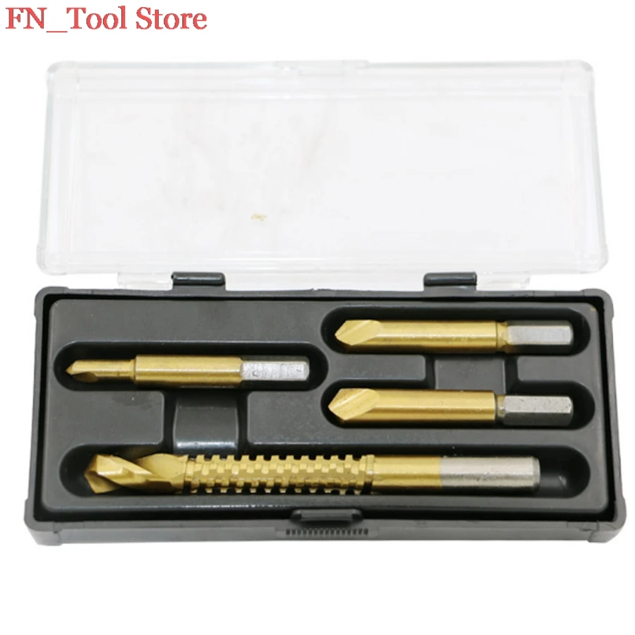 4 pcs. / Set. Damaged Screw Extractor Drills From Bolt Remover Tool High speed steel saw drill