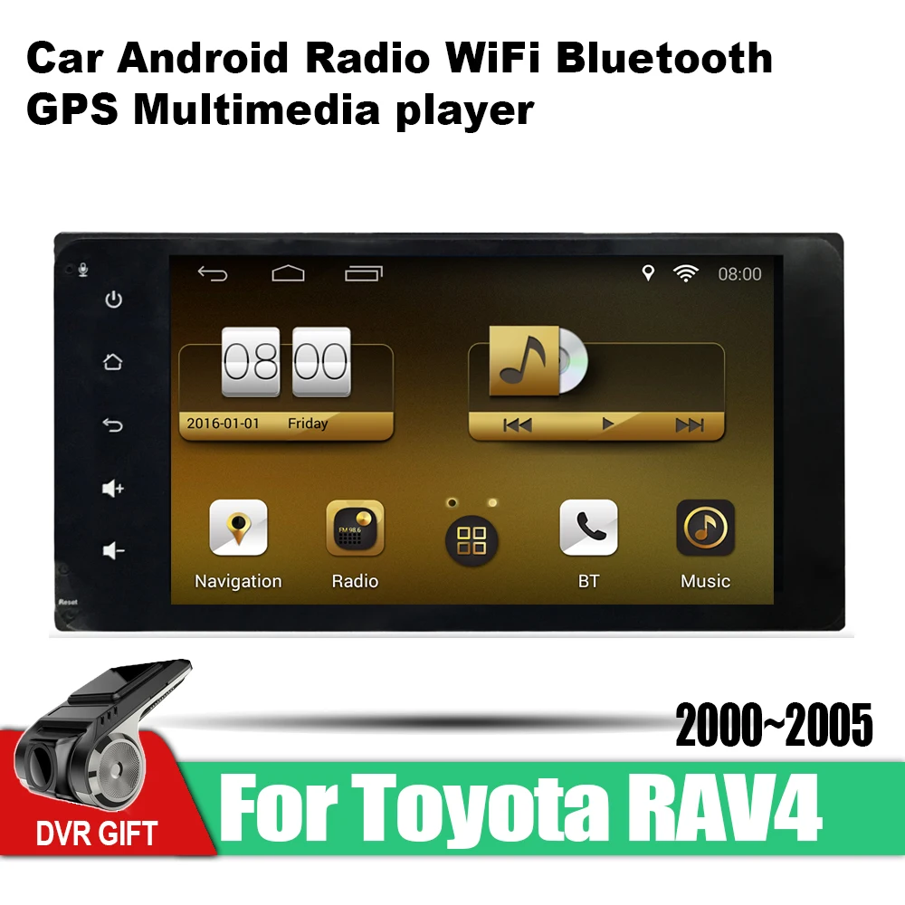 Excellent ZaiXi Android Car GPS Multimedia Player For Toyota RAV4 2000~2005 car Navigation radio Video Audio Car Player WiFi Bluetooth 1