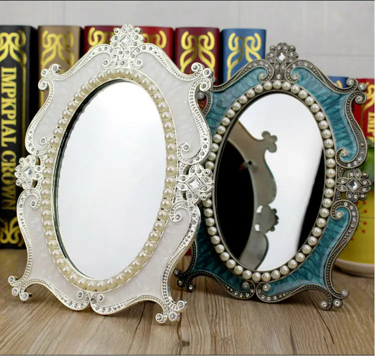 Новинка компактное зеркальце для макияжа косметические зеркала леди стол dressermirror в винтажном стиле espelho набор для макияжа бровей, espejos зеркало miroir J013