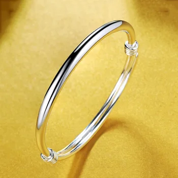 

TIANRO Full silver 999 sterling silver ladies bracelet Classic smooth ancient French heritage handmade bracelets jewelry