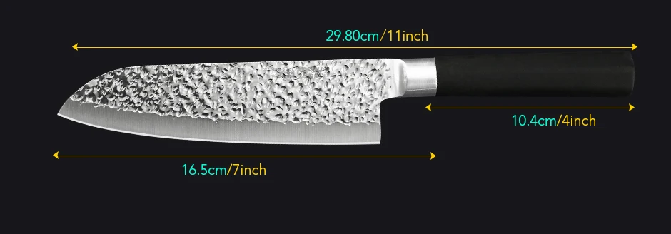 Нож шеф-повара, кухонный нож, сталь, 7 дюймов, японский стиль, кухонный нож для мяса, фрукты, овощи, антипригарный нож из нержавеющей стали x30cr14
