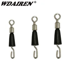 20pcs lot Ceremony Rolling 1 2cm 1cm Rotation clamp Fastener hook and line Fishing Steel Pipe