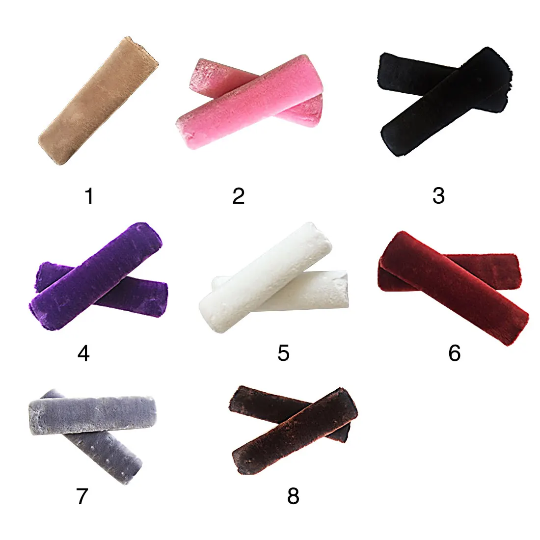 Dewtreetali 2pcs Faux Sheepskin Wool Fur Auto Car Seat Belt Shoulder