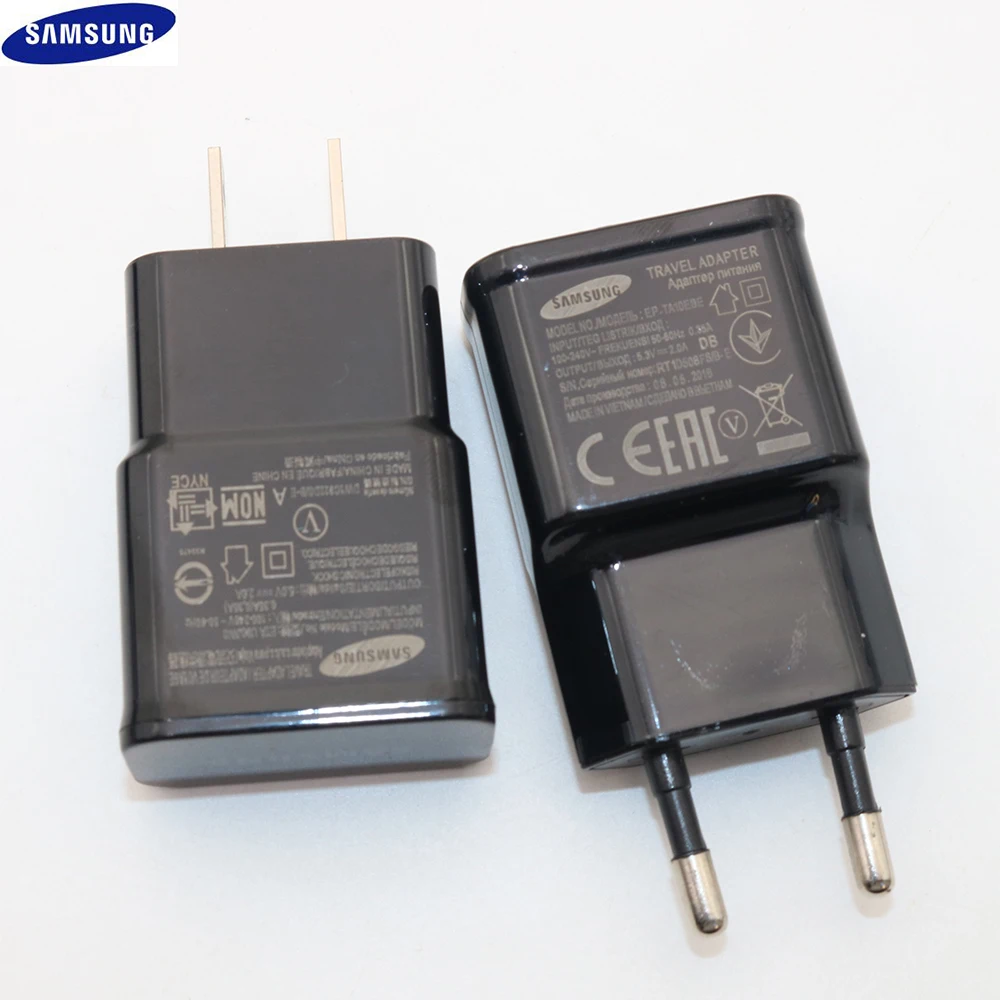

Orignal EU/US plug 5V/2A Samsung USB Universal Mobile PhoneTravel Charger 1.2m Type C Cable For Galaxy S8 S9 Plus Note 8 9 A3 A5