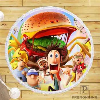 

Custom DIY Customized Microfiber Fabric cloudy-with-a-chance-of- Round Beach Blanket Towel Printed on Demand 150cm #19-01-28-71