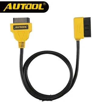 

AUTOOL 100cm Car OBD2 Extension Cable 16Pin Connector Elbow Bend Shape Extend Wire Vehicle Auto Diagnostic Adapter Car Accessory