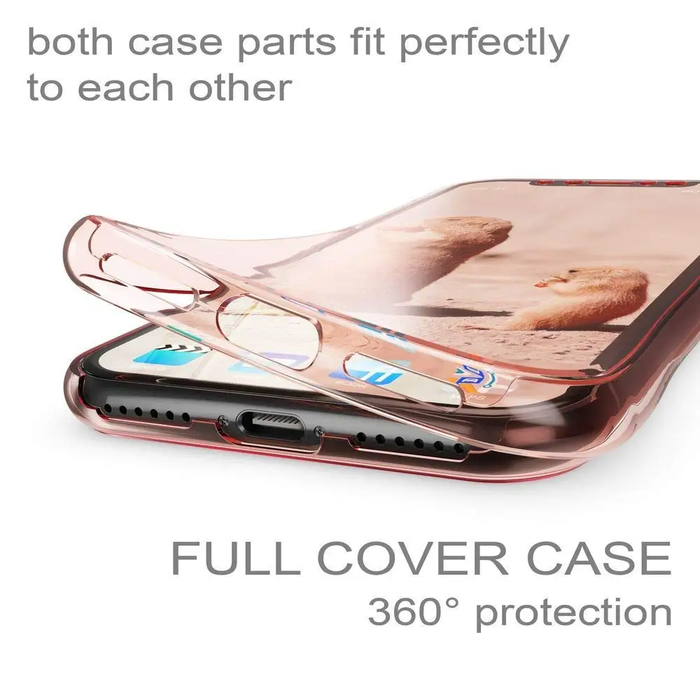 360 Degree Soft TPU Front & Back Full Body Clear Soft TPU Case Cover For iPhone  (2)