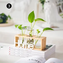 Деревянная подставка подвесная стеклянная ваза цветочный горшок гидропонный контейнер украшение дома аксессуары магазин