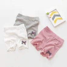 Для девочек плотные трусы нижнее белье, лосины, трусы-боксеры для девочек, короткие пляжные брюки с бантом детское платье в складку с безопасности предотвратить опустели шорты