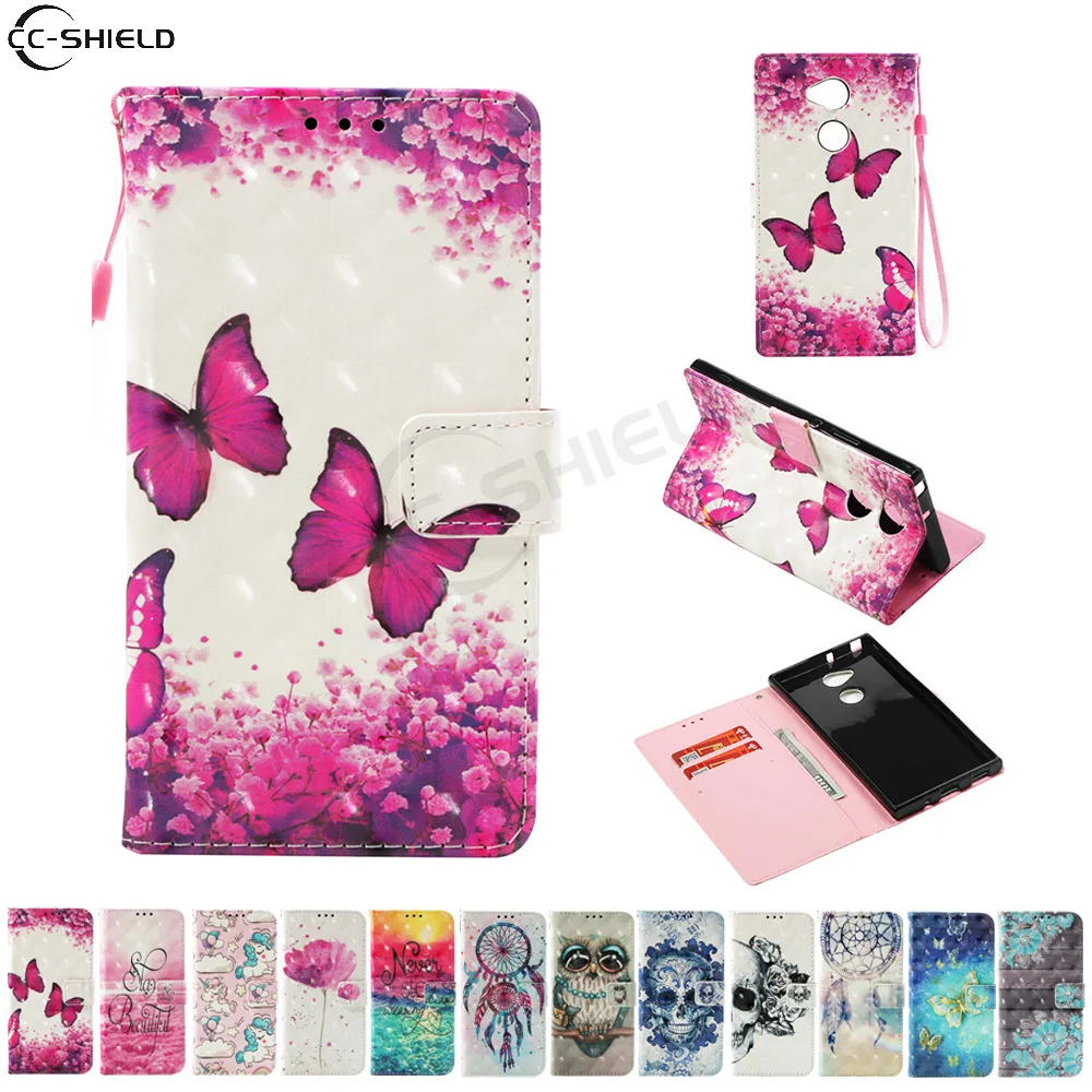 

Case for Sony Xperia XA2 Ultra Dual H3213 Flip Case Phone Leather Cover for Sony SM22 Xperia XA 2 Ultra H4213 Wallet Bag Housing