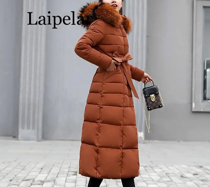 Laipelar Long Woman Coat Jacket Fashion Winter Jacket Women Thick Parka female Slim Fur Winter Warm Cotton Coat For Women