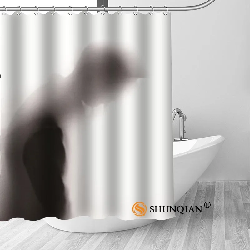 

High Quality Custom The shadow Shower Curtain Polyester Fabric Bathroom Curtain Hook Mildew Resistant Bathroom Decor