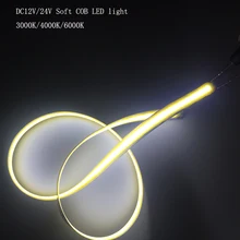DC 24V 6W COB Линейный светильник деформируемый мягкий свет полоса гибкий Флип-чип модуль источника света CSP мягкая световая полоса