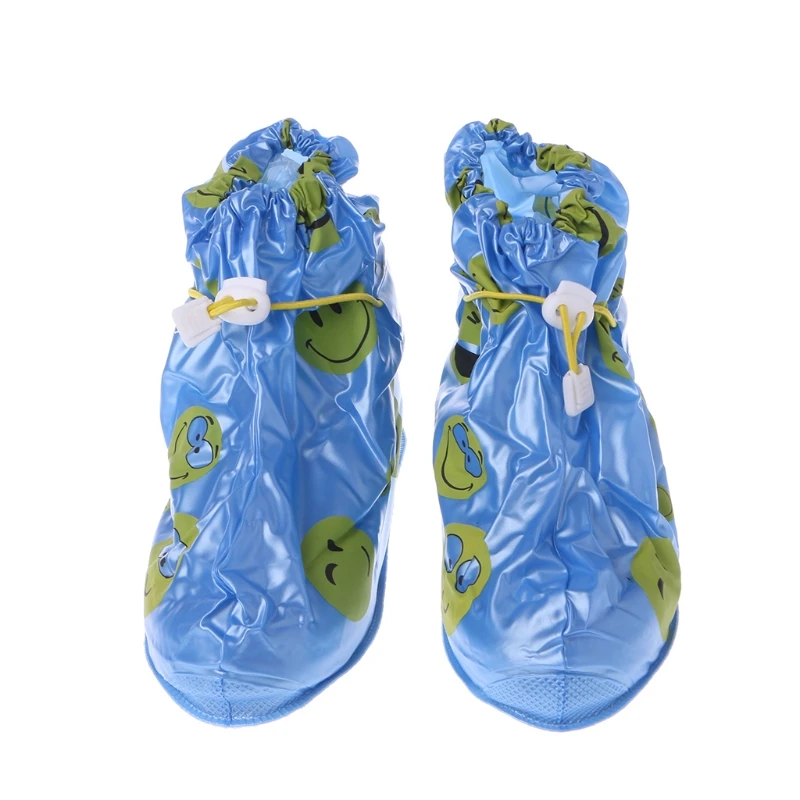

Reusable For Children Waterproof Raining Boots Shoes Cover Wear Proof Anti Slip Smile Face/Mushroom 2018 Fashion Cute