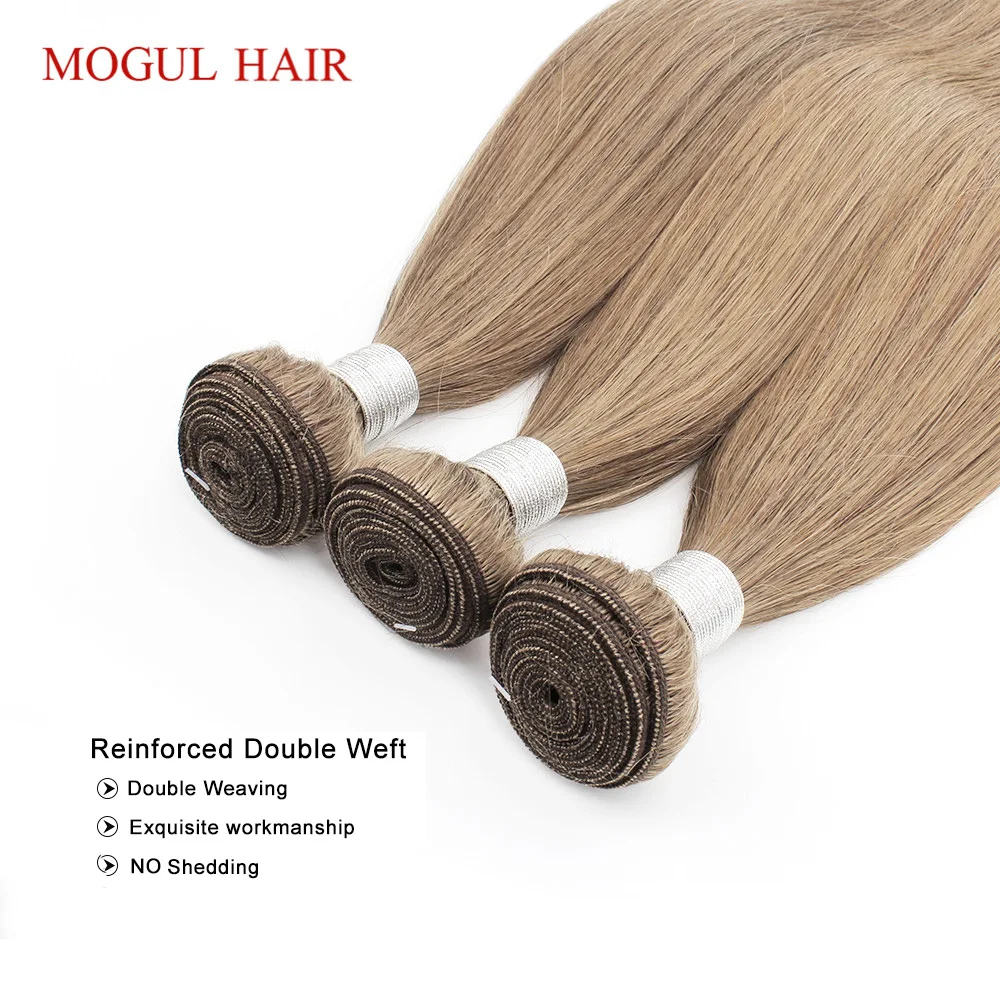 MOGUL HAIR Color 8 Ash Blonde Colored Indian Straight Hair Weave Bundles 2/3 bundles 100% Remy Human Hair Extension
