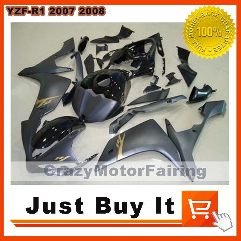 

Hot! Fairing Kit Fit For Yamaha R1 Year 2007 2008 07-08 ABS Motorcycle Bodywork Motorbike Fairings Sport bike Cowling Full Black