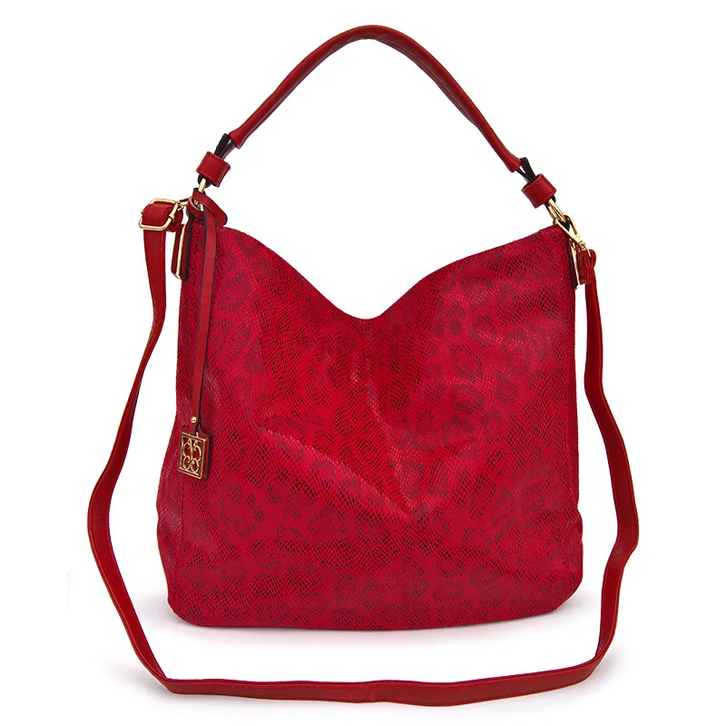 Женские сумки из змеиной кожи, женские сумки известных брендов, сумки-мессенджеры на плечо, женские сумки-Хобо, сумки высокого качества, бренды - Цвет: Красный