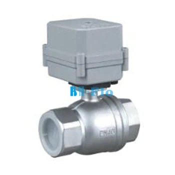 

HSH-Flo DN32-50 New DC12V 2 Way Full Bore Motorized Ball Valve NPT/BSP SS316,3 Wires Control Electric Ball Valve CR3-03