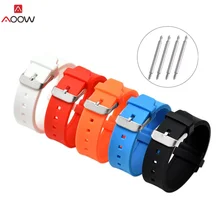 AOOW универсальные ремешки для спортивных часов, силиконовый резиновый ремешок для наручных часов, браслет 16 мм, 18 мм, 20 мм, 22 мм, 24 мм, 26 мм, 28 мм