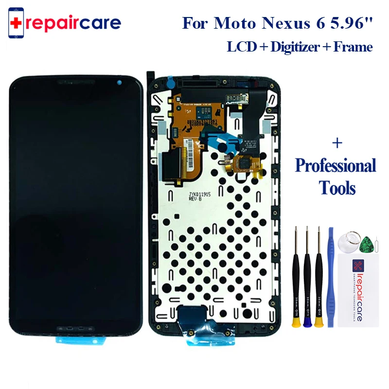 

LCD For Motorola Nexus 6 XT1100 XT1103 LCD Display Touch Screen Digitizer Assembly with Frame 100% Tested For Moto Nexus 6 LCD
