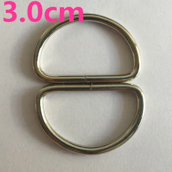 

100pcs/lot 30mm silver type D ring Connection metal shoes Buckles DIY Accessory Non Welded For Ribbon Nylon Belt Webbing Bag