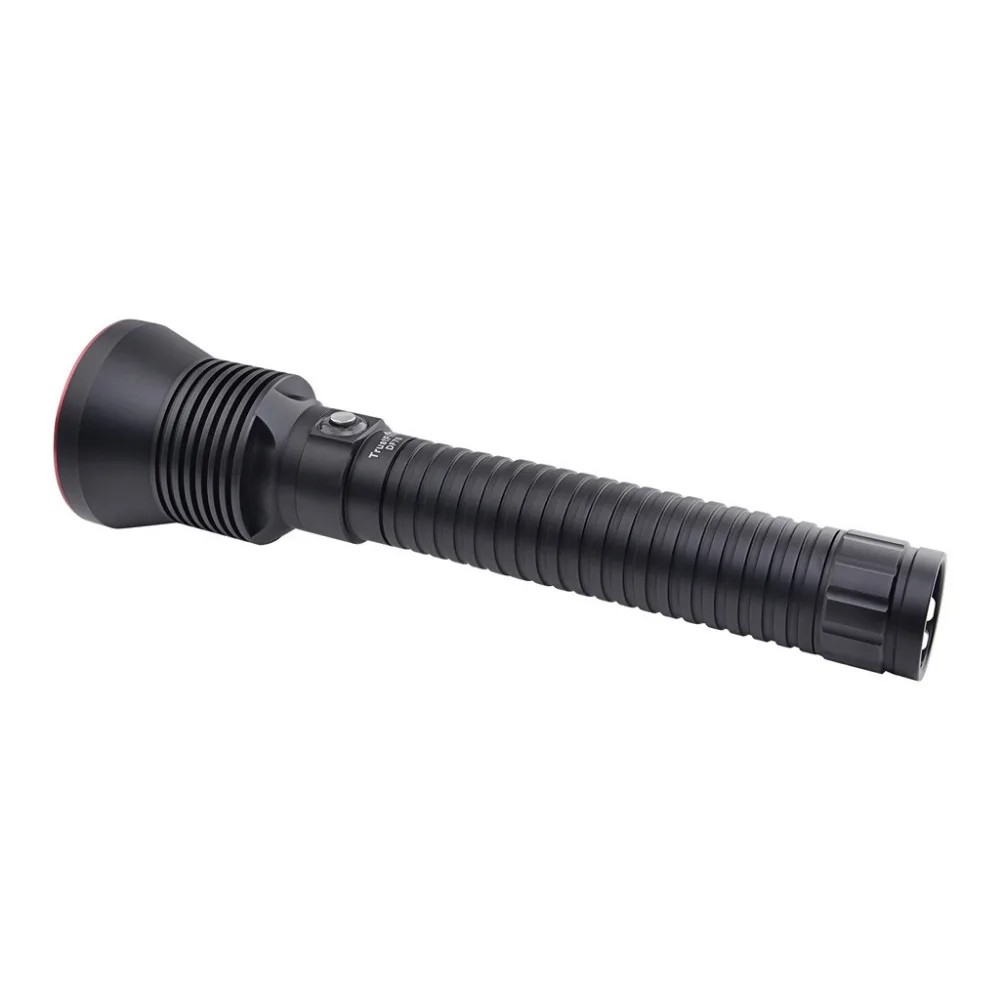 

100% new high quality intelligent temperature control design anti-skid cylinder body professional diving LED flashlight #4A24